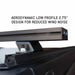 overland-vehicle-systems-expedition-truck-cap-crossbars-side-view-on-truck-cap-on-white-background-with-aerodynamic-description