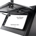 overland-vehicle-systems-expedition-truck-cap-for-2023-2024-ford-f-250-350-black-close-up-view-opened-door-struts-white-background