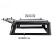 overland-vehicle-systems-expedition-truck-cap-for-2023-2024-ford-f-250-350-black-side-view-opened-doors-steel-white-background