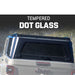 overland-vehicle-systems-expedition-truck-cap-for-jeep-gladiator-black-closed-rear-view-with-description-in-nature