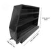overland-vehicle-systems-highline-slide-out-camping-storage-system-front-corner-view-dimensions-on-white-background