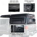 overland-vehicle-systems-magpak-camper-shell-roof-top-tent-for-toyota-tacoma-closed-side-view-integrated-t-slots-on-white-background