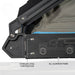 overland-vehicle-systems-magpak-camper-shell-roof-top-tent-for-toyota-tacoma-open-close-up-view-aluminum-frame-on-white-background