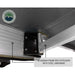 overland-vehicle-systems-nomadic-270-awning-driverside-open-close-up-view-aluminum-box-frame-and-steel-hardware-description