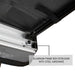 overland-vehicle-systems-nomadic-awning-8-ft-gray-open-close-up-view-with-aluminum-frame-on-white-background