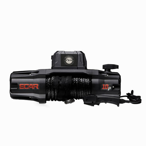 overland-vehicle-systems-scar-10s-winch-with-synthetic-rope-close-up-view-on-white-background