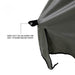 overland-vehicle-systems-tmbk-roof-top-tent-annex-green-base-black-floor-open-close-up-view-anchor-points-on-white-background
