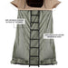 overland-vehicle-systems-tmbk-roof-top-tent-annex-green-base-black-floor-open-front-view-waterproof-body-on-white-background
