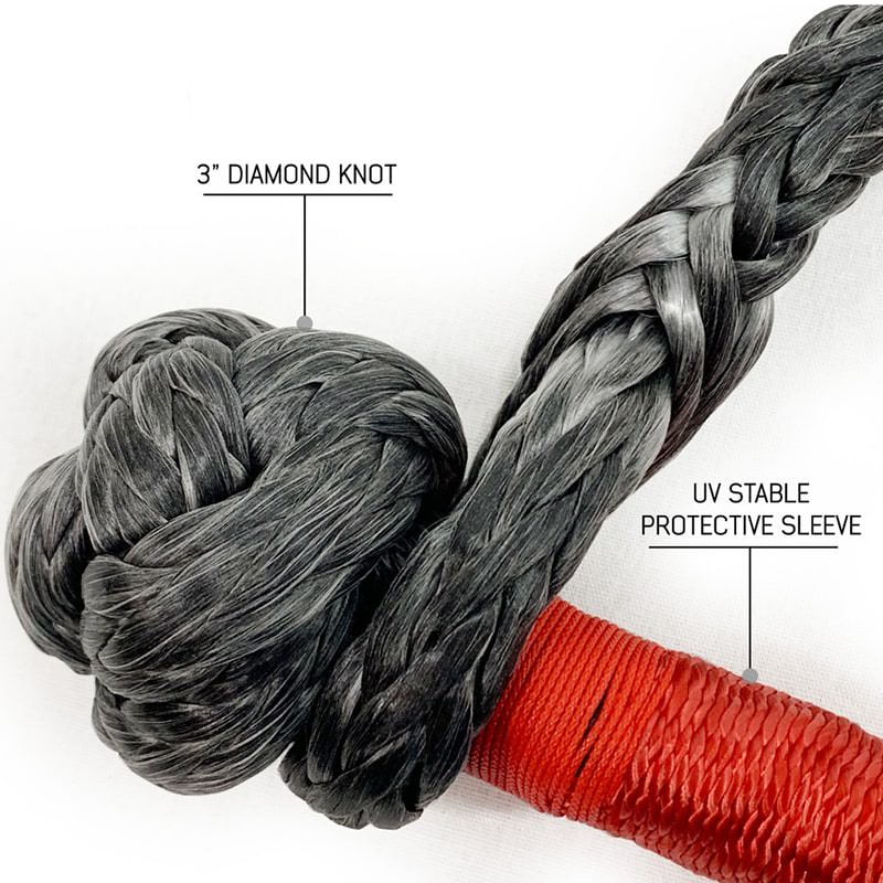 overland-vehicle-systems-ultimate-recovery-package-close-up-view-5-8-inch-soft-shackle-with-3-inch-diamond-knot-and-protective-uv-stable-sleeve
