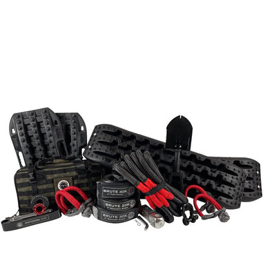 overland-vehicle-systems-ultimate-trail-ready-recovery-package-combo-kit-front-view-complete-set-recovery-gear
