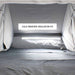overland-vehicle-systems-xd-everest-cantilever-aluminum-roof-top-tent-gray-body-black-rainfly-open-interior-view-with-cold-weather-insulation-kit