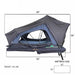 overland-vehicle-systems-xd-sherpa-soft-shell-rooftop-tent-gray-body-black-rainfly-open-side-view-with-dimension-details-on-white-background
