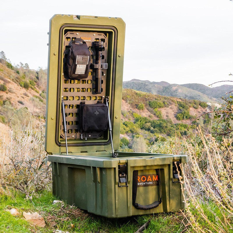 roam-83l-rugged-case-molle-panel-front-corner-view-in-rugged-case-in-nature