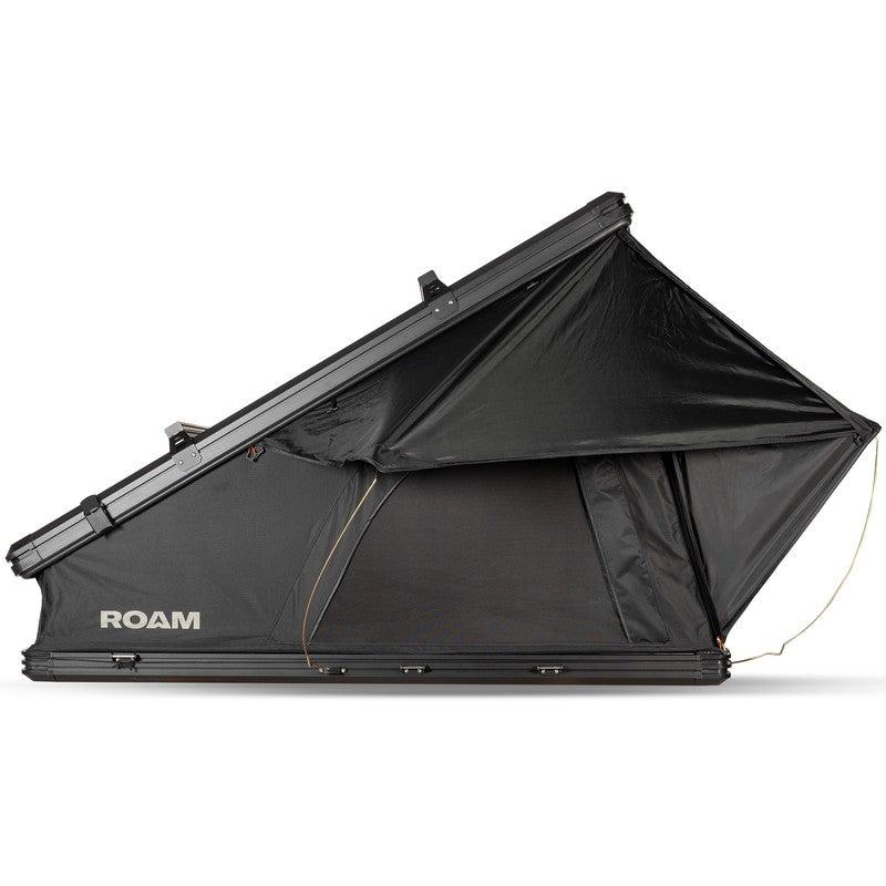 roam-desperado-hardshell-rooftop-tent-open-side-view-with-logo-on-white-background