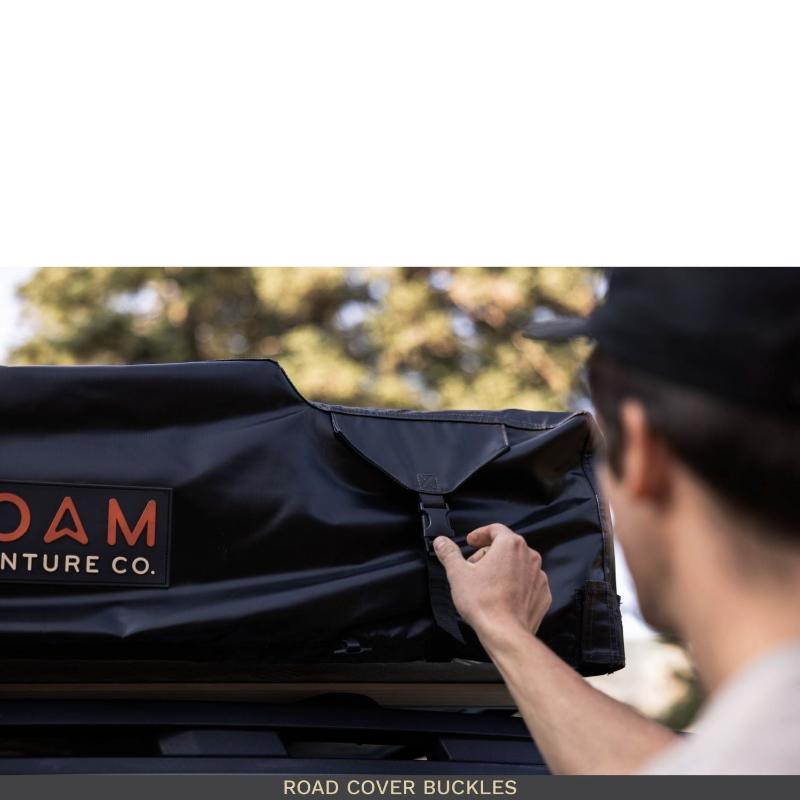 roam-vagabond-xl-rooftop-tent-closed-close-up-view-with-buckle-in-nature