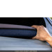 roam-vagabond-xl-rooftop-tent-slate-gray-navy-blue-open-close-up-view-with-high-density-mattress