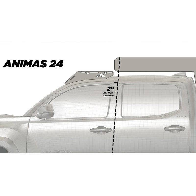sherpa-animas-2005-2023-tacoma-camper-roof-rack-side-view-with-dimension-on-white-background-4