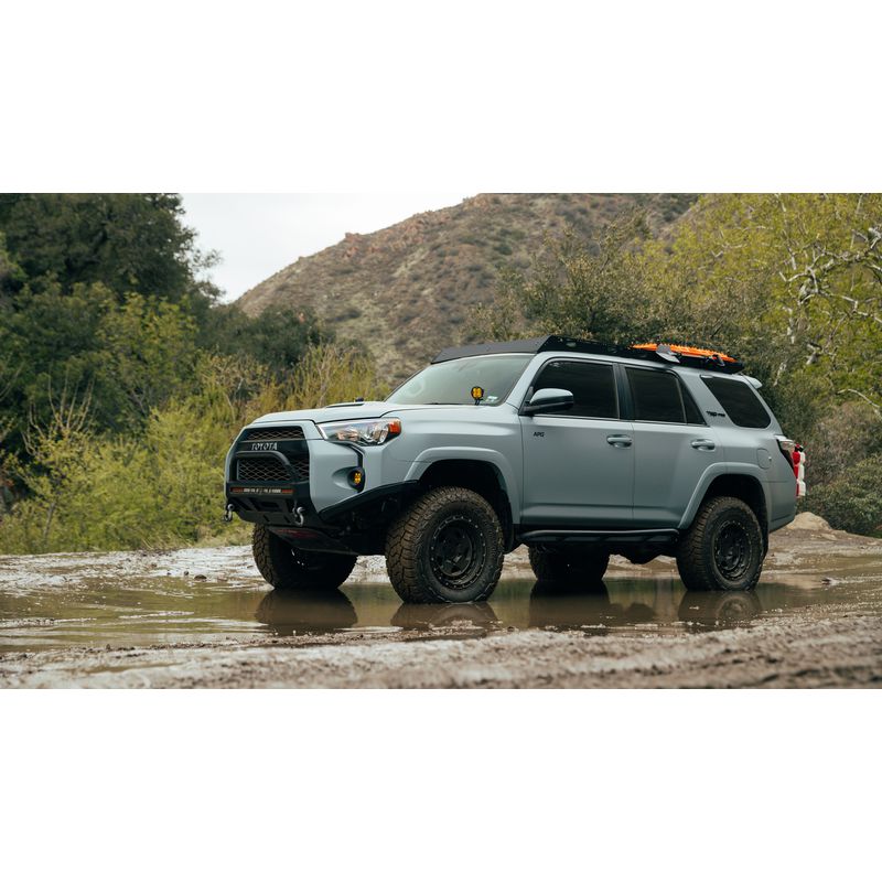 sherpa-crestone-2010-2024-4-runner-roof-rack-front-corner-view1-on-toyota-4runner-in-nature