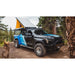 sherpa-cub-roof-rack-for-2022-2023-tundra-camper-front-corner-view-with-roof-top-tent-in-forest