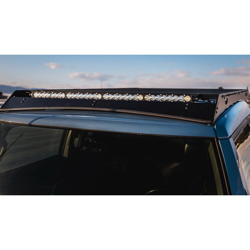 sherpa-fuji-roof-rack-for-2007-2014-fj-cruiser-close-up-view-with-lights-in-nature