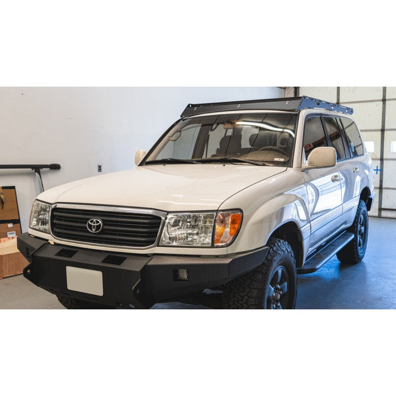 sherpa-oxford-1998-2007-lc100-lx470-roof-rack-front-corner-view-in-garrage