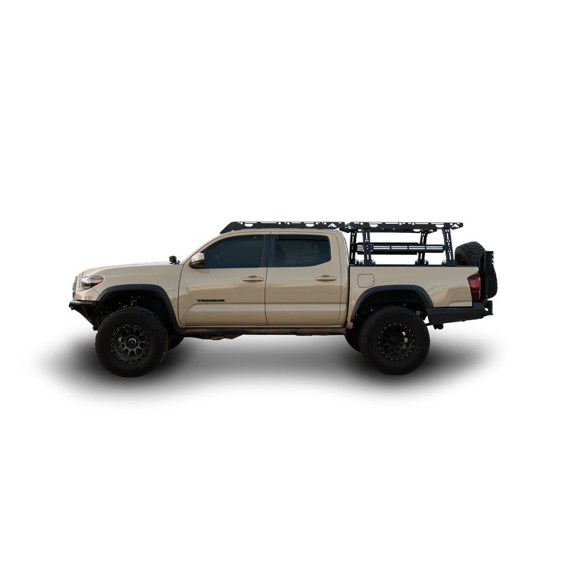 sherpa-rack-height-pak-system-bed-side-view-on-toyota-tacoma-on-white-background