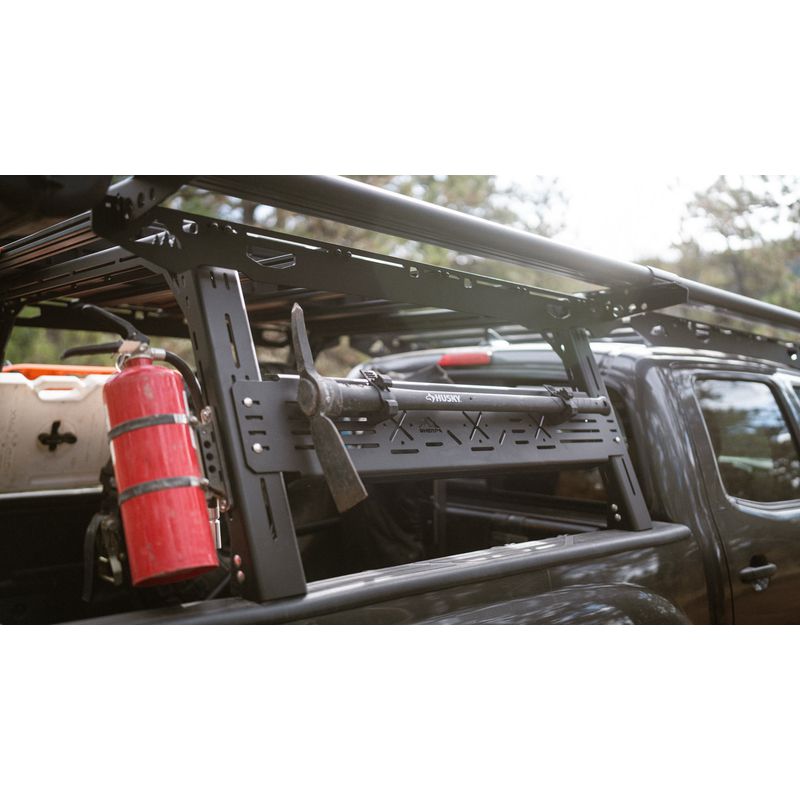 sherpa-rack-height-pak-system-bed-side-view-on-vehicle-in-nature