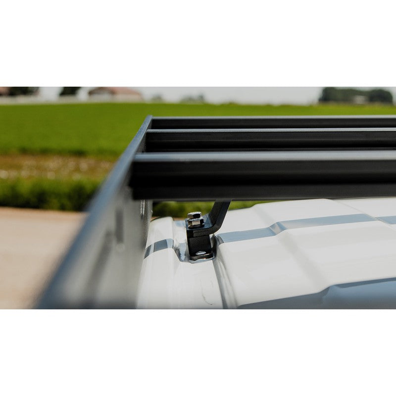 sherpa-redcloud-roof-rack-for-2019-2023-ford-ranger-close-up-view-with-crossbars-in-nature