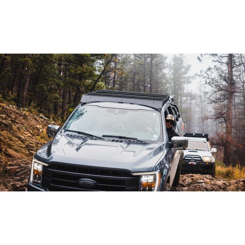 sherpa-storm-roof-rack-for-2021-2023-ford-f150-raptor-front-view-in-nature