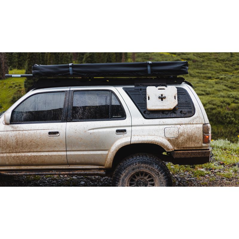 sherpa-window-panel-for-toyota-4runner-3rd-gen-front-view-with-roof-top-tent-in-nature