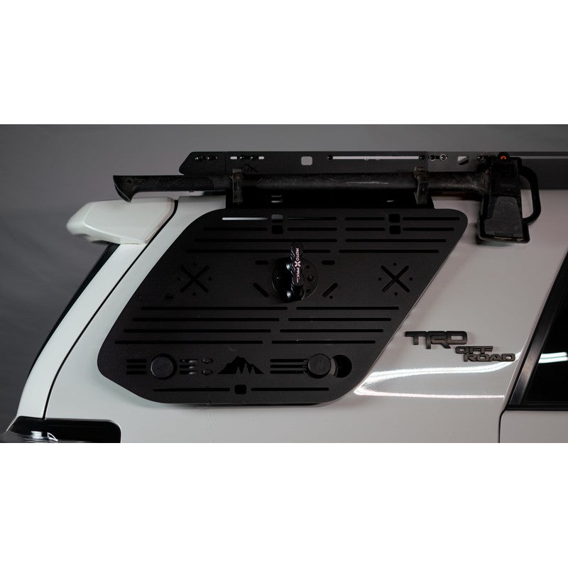 sherpa-window-panel-for-toyota-4runner-5th-gen-front-view-with-rotopax-mount-on-vehicle