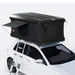 tentbox-classic-2-hard-shell-roof-top-tent-midnight-gray-open-on-vehicle-with-ladder-on-white-background