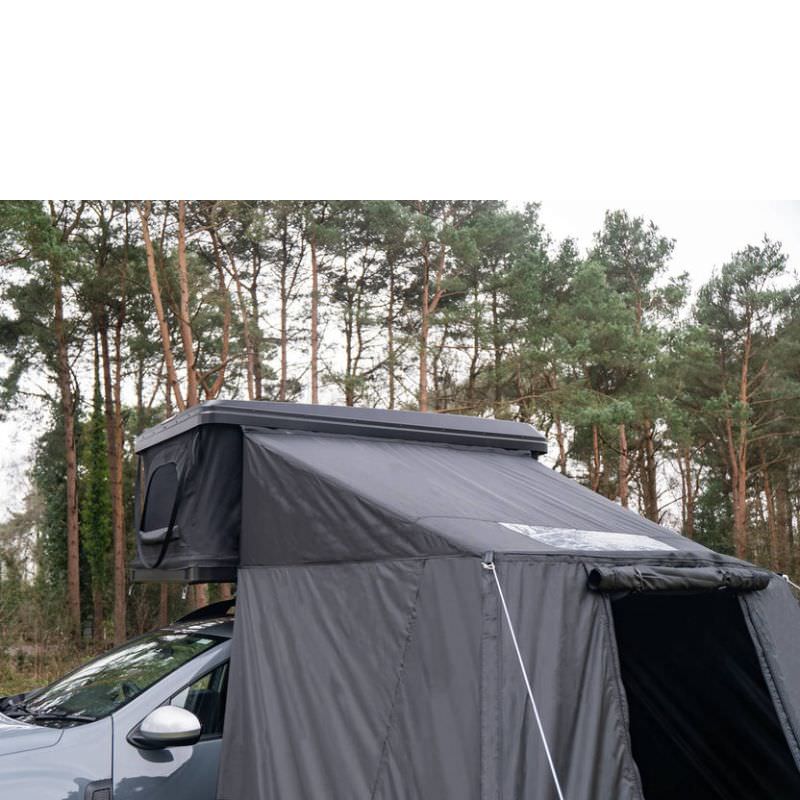 tentbox-classic-2-living-pod-front-corner-view-on-vehicle-in-nature