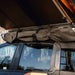 tentbox-lite-2-0-soft-shell-roof-top-tent-sunset-orange-open-underside-view-with-travel-cover-stowed-away