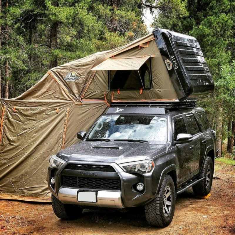 Tuff Stuff TS-RTT-CS-BK Alpha Hard Top Side Open Tent, Black, 4 Person