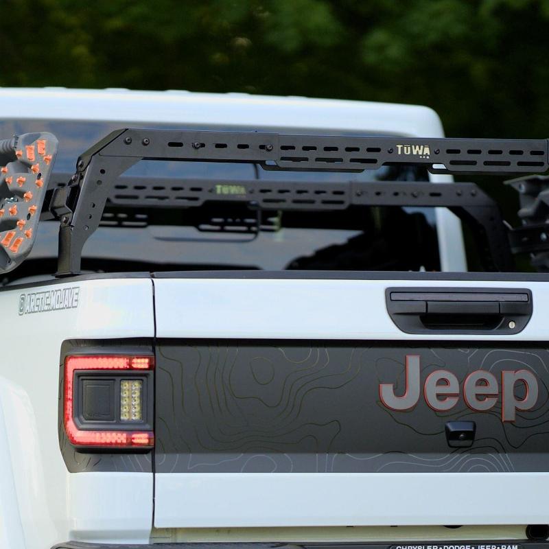 tuwa-pro-jeep-gladiator-shiprock-mid-height-rack-rear-corner-view-in-nature