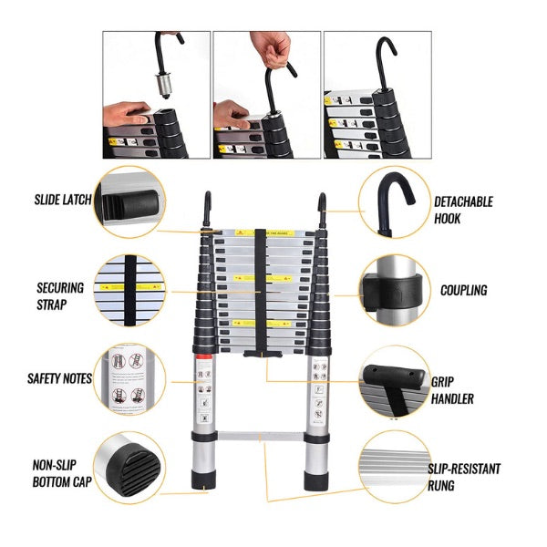 badass-tents-universal-fit-telescoping-roof-top-tent-ladder-with-detachable-hooks-collapsed-view-with-features