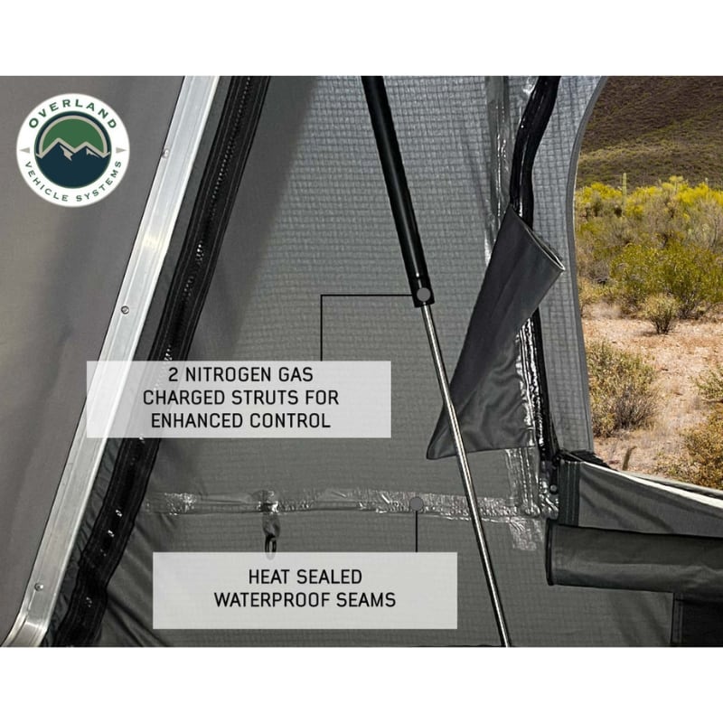 overland-vehicle-systems-bushveld-hard-shell-roof-top-open-inside-view-waterproof-seams-and-nitrogen-gas-charged-struts