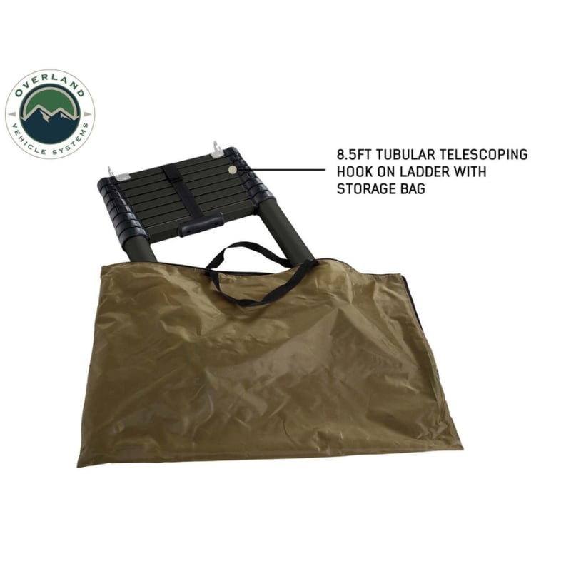 overland-vehicle-systems-mamba-hard-shell-roof-top-tent-tubular-telescoping-ladder-and-storage-bag