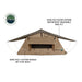 overland-vehicle-systems-tmbk-soft-shell-roof-top-tent-tan-open-side-view-fabric-description